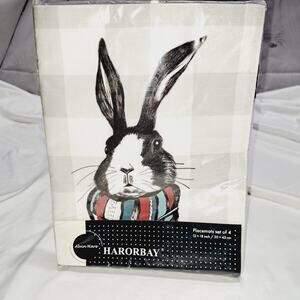 Harbor Bay Alvin Hare set of 4 placemats 12x18